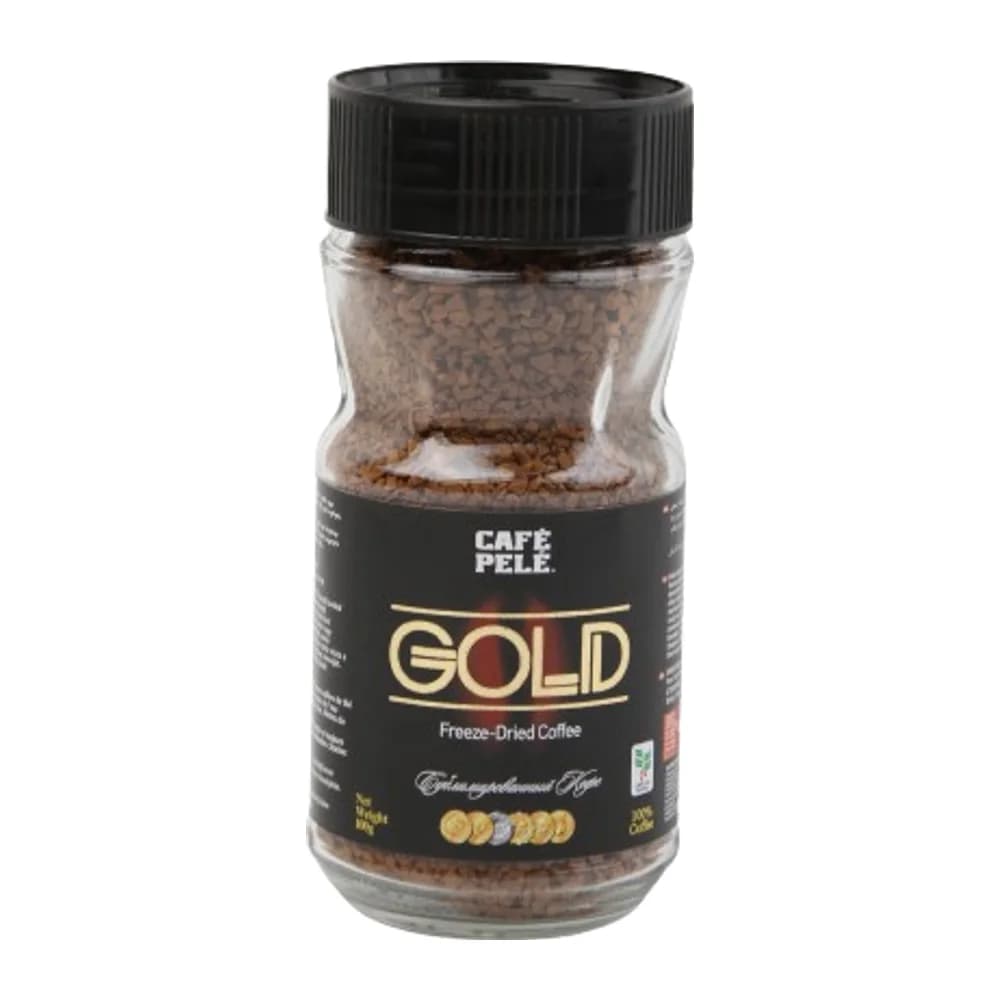 Cafe Pele Gold Freeze Dried Coffee Jar