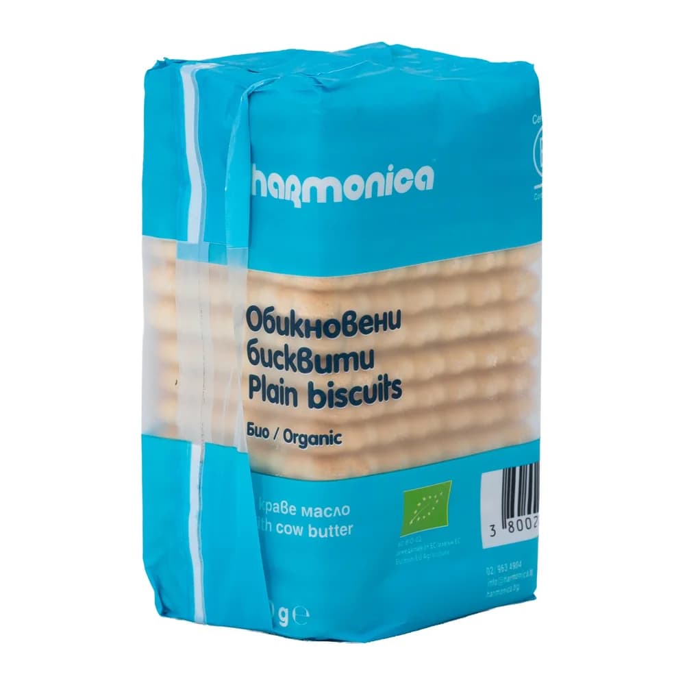 Harmonica Organic Plain Biscuits with Cow Butter