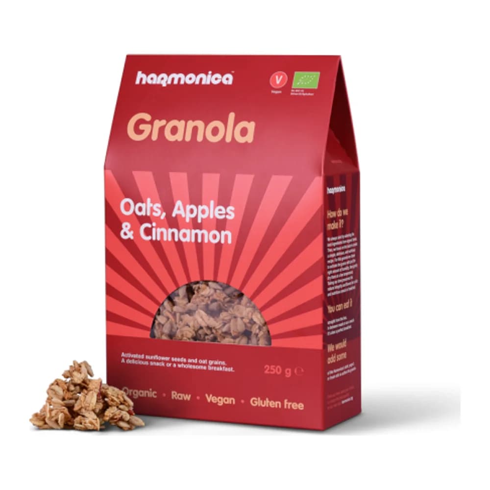 Harmonica Organic Granola with Oats Apples and Cinnamon