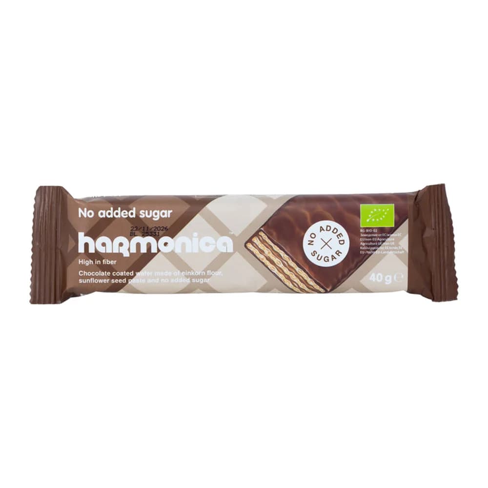 Harmonica Organic Chocolate Coated Wafer with No Added Sugar
