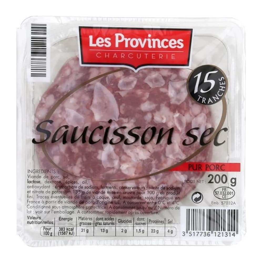 Province Saucisson Sec 15Tr Lpde
