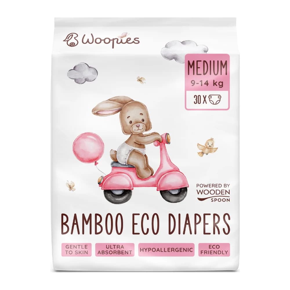 Wooden Spoon Biodegradable Diapers Woopies Medium