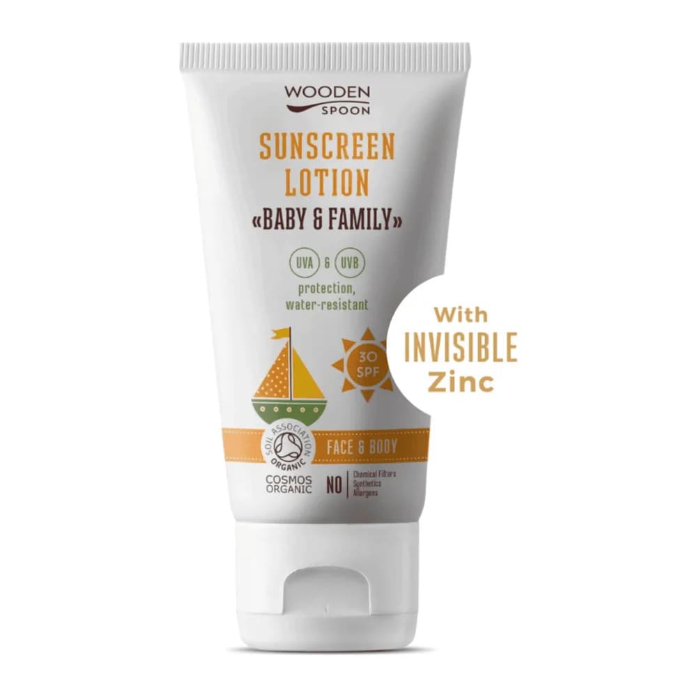 Wooden Spoon Organic Sunscreen Lotion "Baby & Family" 30 SPF