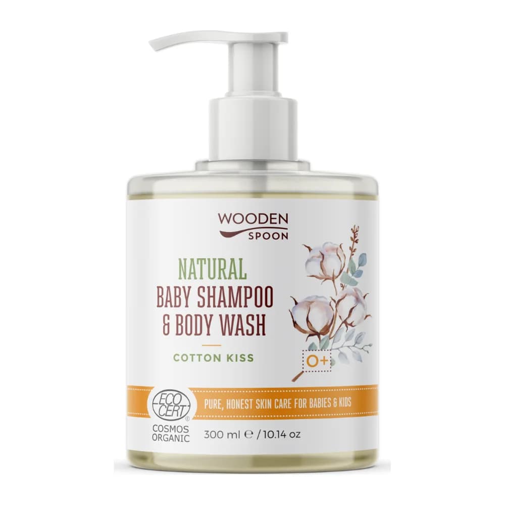 Wooden Spoon Organic Certified Shampoo & Body Wash Cotton Kiss