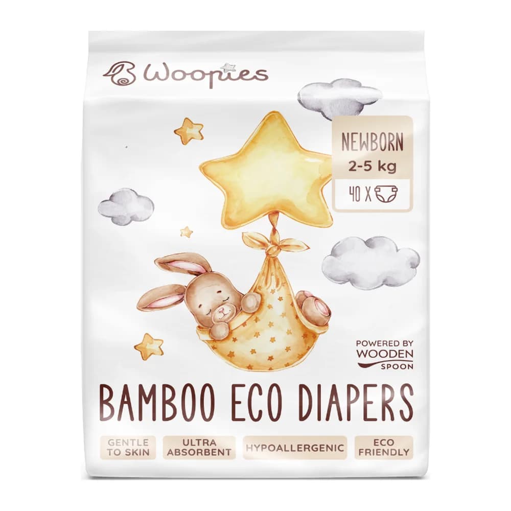 Wooden Spoon Biodegradable Diapers Woopies Newborn