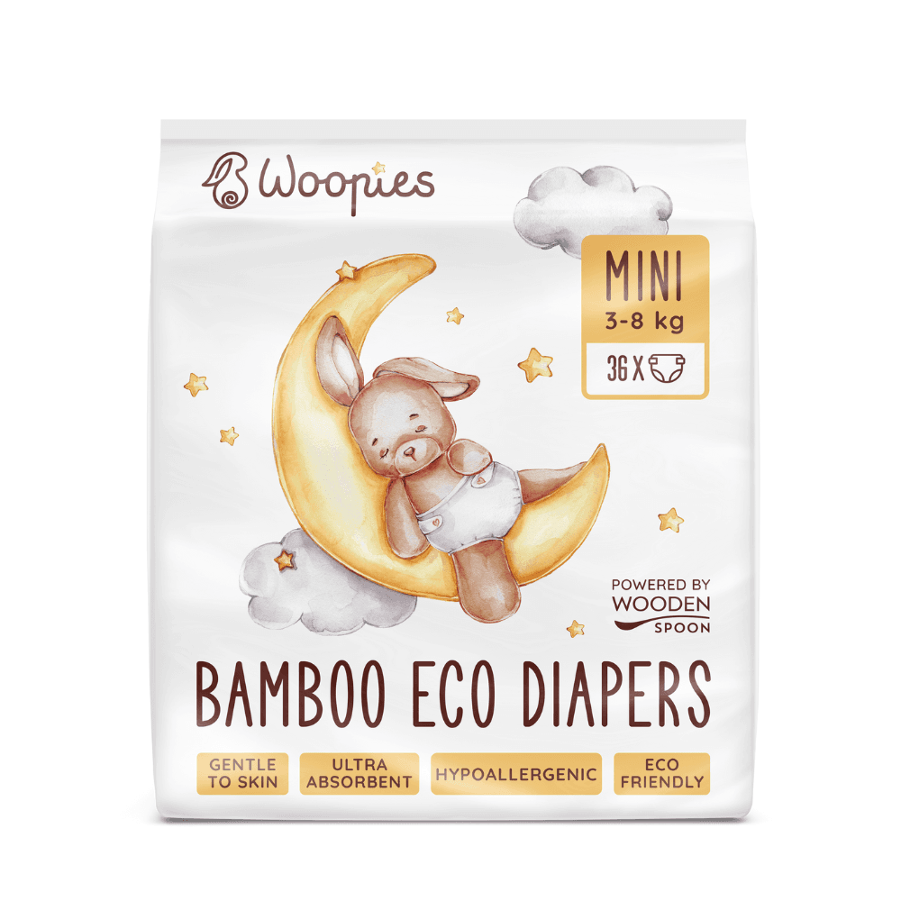 W.spoon Biodegradable Diapers Woopies Mini (3-8 Kg)