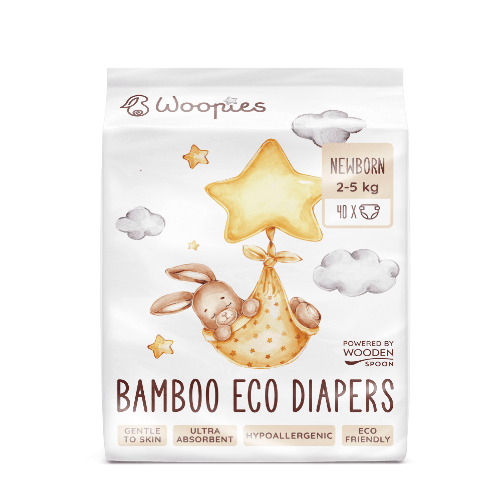 W.spoon Biodegradable Diapers Woopies Newborn (2.5 Kg)