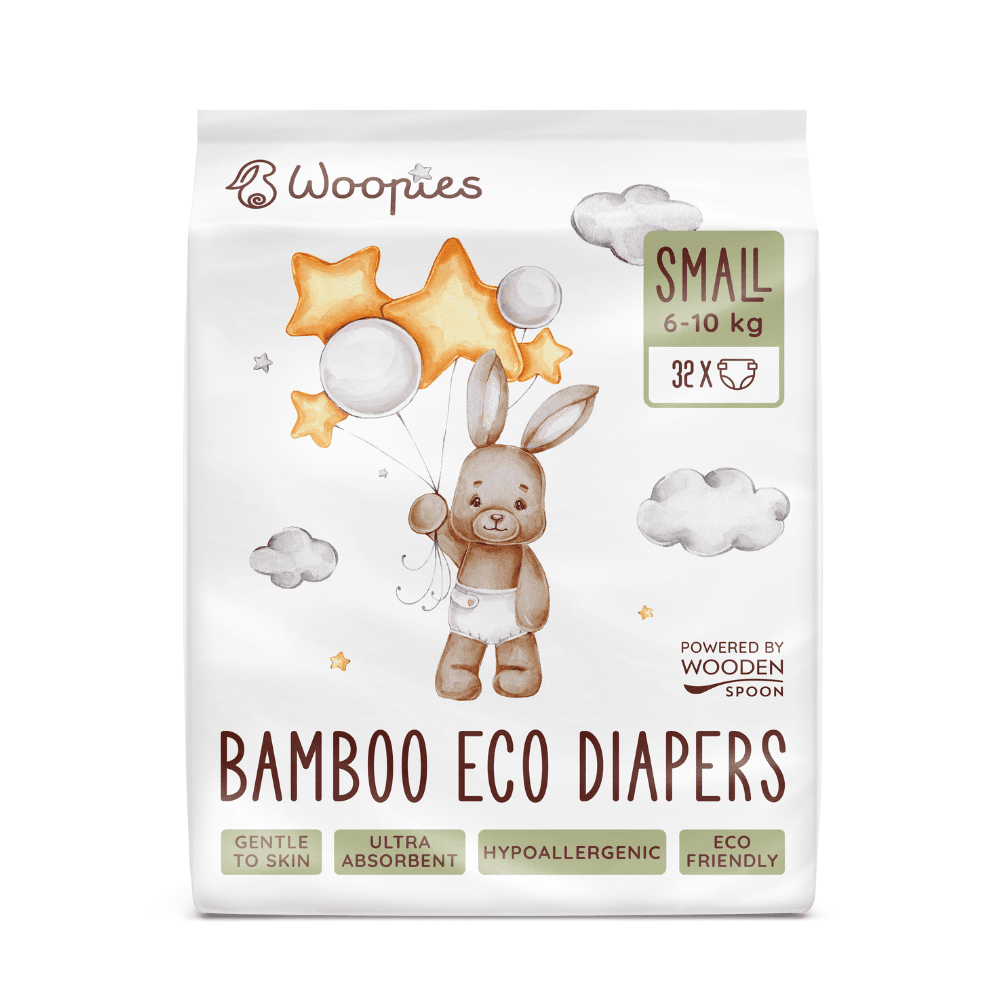 W.spoon Biodegradable Diapers Woopies Small (6-10 Kg)